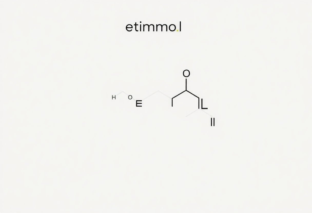 Diagram showing chemical structure of retinol