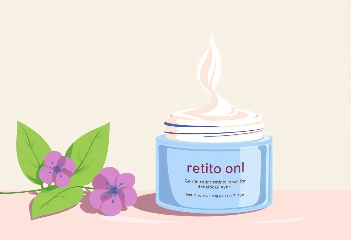 Gentle retinol cream for sensitive eyes