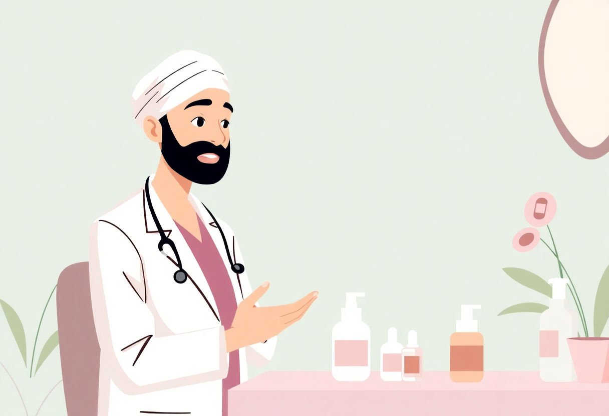 Dermatologist giving skincare advice